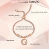 Pptabold Pulsera Inicial Mujer Personalizadas, Pulseras para Mujer Acero Inoxidable