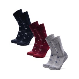DANISH ENDURANCE Merino Hiking Socks, Thermal Outdoor Socks & Trekking Socks, Strong Padded, Merino Wool Socks, Anti-Blisters, Unisex, for Men, Women & Children, 3 Pairs, Winter Edition (1 x navy