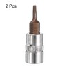 sourcing map 2pcs 1/4" Drive x T8 Torx Bit Socket,