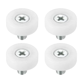 PATIKIL 19mm Drawer Rollers Set of 4 Plastic Drawer Pulley Replacement Wheels Small Pulley with Bearings