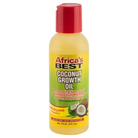 Africa's Best - Coconut Growth Oil, Enriched With Natural Vitamins & Essential Fatty Acids, Daily moisturizer or Hot Oil Treatment, Nourishes Your Scalp and Hair, 4oz Bottle, Brown (1-160-04-1243)