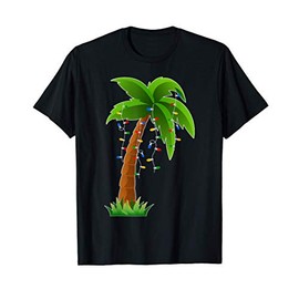 Th Christmas Lights Palm Tree Costume Funny Tropical Xmas T-Shirt