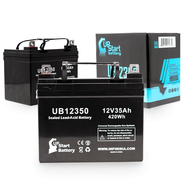 2 Pack Replacement for UB12350 Universal Sealed Lead Acid Battery Replacement (12V, 35Ah, 35000mAh, L1 Terminal, AGM, SLA)
