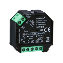 Set: without N conductor - iluminize Zigbee 3.0 switch actuator Mini 2 plus bypass - no dimming function