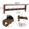 AMBIRD Coat Rack Wall Mount with Shelf, 28.9 Inches Coat