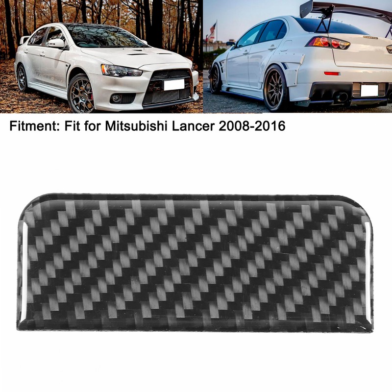 Carbon Fiber Copilot Storage Box Handle Trim Cover Fit for