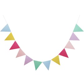 Colorful Triangle Banner Flags - Pennant Banner Garland Triangle Bunting Party Banner for Birthday Nursery Classroom Graduation Party Decorations, 16.4 Feet