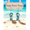 Simply Perfect Design Flip Flop Dangle Earrings, Turquoise Starfish Design,
