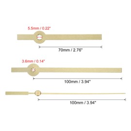 PATIKIL Replacement Clock Hands Kit, 10 Set Replacement Clock Hands Kits Clock Mechanism Movement Aluminum Wall Clock Hands Parts Replacement for Wall Clock Repair DIY, Gold, A14