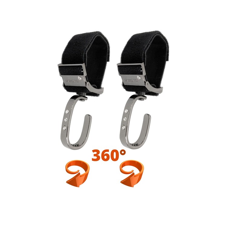 Vizaro Luxe Titanium Pram Hooks - Pack of 2 -