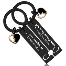 UIWIHHP Valentines Day Gifts for Her Him Cute Couple Keychain Gifts for Boyfriend Girlfriend I Love You Gifts for Husband Wife Matching Keychains Couple Gift Ideas My Missing Piece Keyring