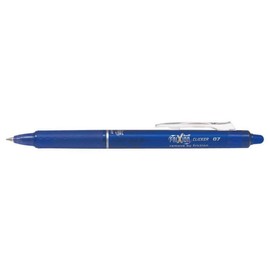Pilot Blue Frixion Clicker Retractable Fine Rollerball Erasable Pens Pen 0.7mm Nib Tip 0.35mm Line BLRT-FR7 (Pack Of 3)