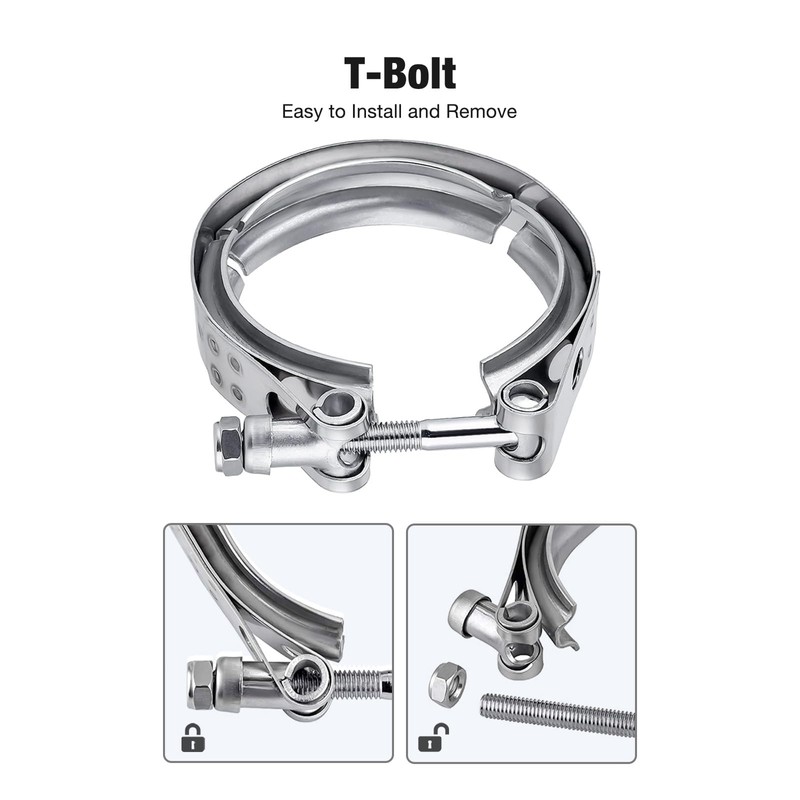 EVIL ENERGY 3.0 Inch V Band Clamp with Flange Male