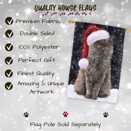 Doggie of the Day Selkirk Rex Cat House Flag - Christmas Let it Snow - Outdoor Double Sided Pet Home Garden Decor 28"w x 40"h, HFLG61073