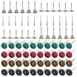 Baisiky 76Pcs Rust Removal Brush Set,Contains 40 Pcs Buffing Wheel Set & 36 Pcs Wire Brushes Set,for 1/8" Shank for Rotary Tools Accessories Polish Clean Tools