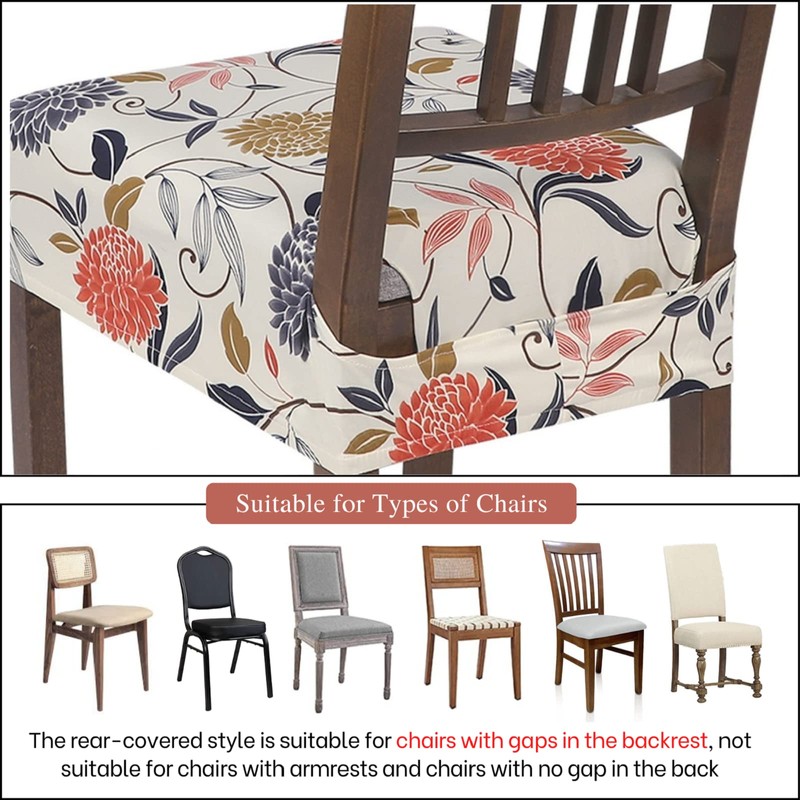 SearchI Stretch Dining Chair Seat Covers Set of 4, Soft