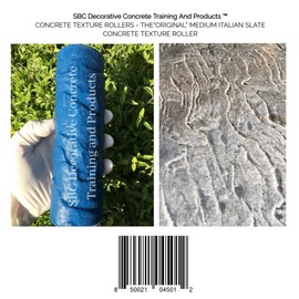 SBC Concrete Texture Roller Stamp - The "Original" Medium Italian Slate Concrete Texture Roller Masonry Form
