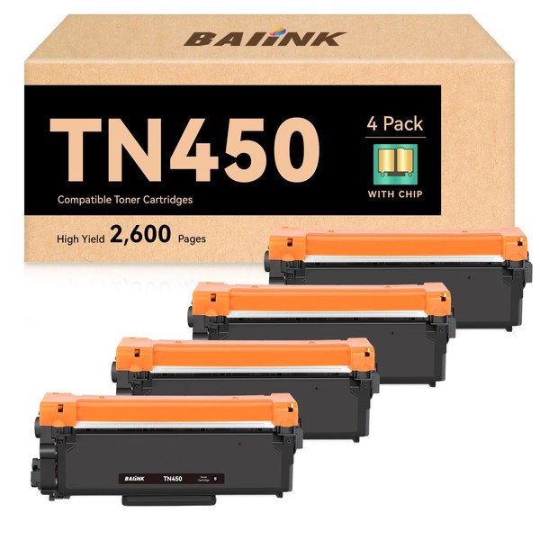 BAIINK Compatible Toner Cartridge Replacement for Brother TN450 TN-450 TN420