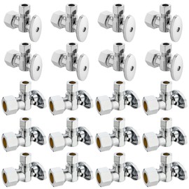 [20 Pieces] Lingmfg Angle Valve Shut Off Valve 5/8" Compression x 3/8" Compression LING-AV38-5/8COMP-A-20