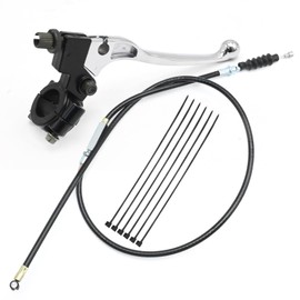 CADUFUELLY 7/8 Inch Left Handlebar Clutch Brake Lever with Clutch Cable Adjuster Fit 50cc 70cc 90cc 110cc 125cc Dirt Pit Bikes Replacement for Apollo Replacement for SSR (Cable Length 39 Inch)