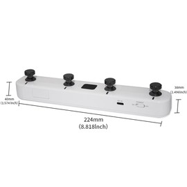 Guitar Pedals Wireless Footswitch Controller for Electric Guitar Pedals, with Tap Tempo and 5 Memory Presets, for P1, SD30i, Hornet 05i, GTRS Guitar, Change Preset, Loop, Drum, with Tap Tempo (White)