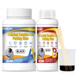 WANJAO Electronic Potting Compound, Thermally Conductive Epoxy Thermal Adhesive Insulation Waterproof Sealant for Electronic Component Packaging Led Power Supply Circuit Board Protection, 480g A+B