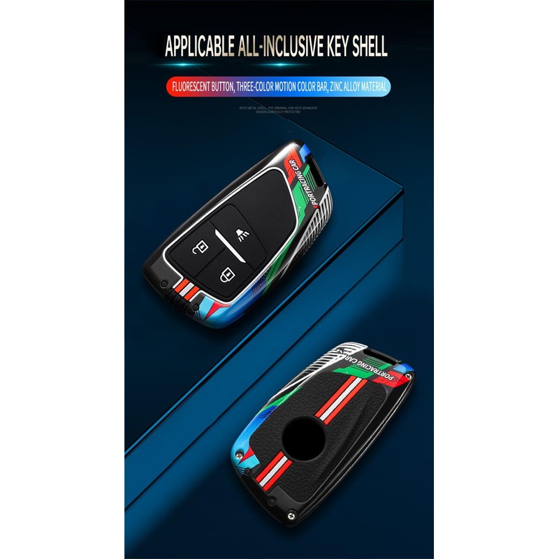 HIBEYO Key Fob Cover Compatible with Buick Envision GMC Yukon