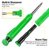 Hiboom 2 Pack Solid Carpenter Pencils with Pencil Cap and