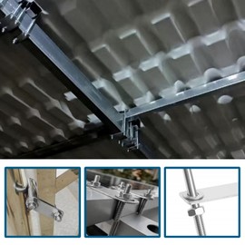 YINETTECH 4 Sets Square U Bolts M8, U-Clamp Bolts Made of 304 Stainless Steel with Nuts and Washers, 42 mm Inner Width for Trailer Pipes, Wooden Fittings