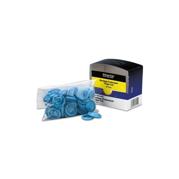 Smart Compliance Refill Finger Cots, Blue, Nitrile, 50/Box