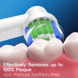 Replacement Toothbrush Heads Compatible with Oral B Braun, Toothbrush Brush Heads Compatible with Oral B 7000/Pro 1000/9600/500/3000 Electric Toothbrush (16 White)