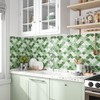 VEELIKE Green Fish Scale Peel and Stick Backsplash Tile Green
