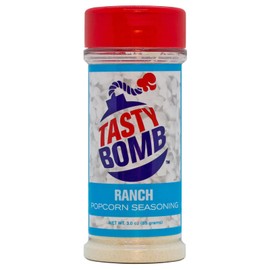 Flavorful Ranch Popcorn Seasoning also available in a Variety of mouth watering flavors. Gluten-Free, Keto friendly Snack for Movie Nights as well as vegetables, chips, chicken wings or salad. Only the best from Tasty Bomb