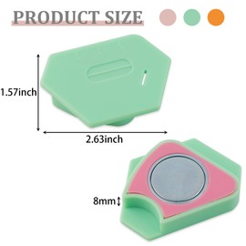Magnetic Seam Guide for Sewing Machine, 3 Pieces Multifunctional Hem Guide for Sewing Machine, Polygonal Multifucntional Seam Guide Hemmer with Scale, Sewing Supplie Accessories (Pink, Green, Orange)