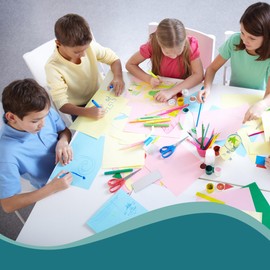 AIMI Assorted Colors Bulk for Kids School Supplies A4 Copy Paper Construction Paper Preschool Classroom Supplies Elementary Great for Arts Painting Coloring Drawing Crafts (100)