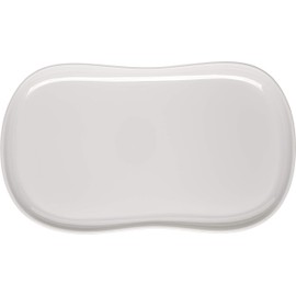 Carlisle FoodService Products Stadia Resuable Plastic Platter for Home and Restaurant, Melamine, 13 x 7 Inches, Greige, (Pack of 12)