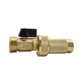 Water Hose Shut Off Valve, Heavy Duty 3/4 inch Brass Shut Off Valve Splitter Hose Connector for DN20 Water Hose Shut Off Valves