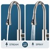 FORIOUS LED Kitchen Faucet with Pull Down Sprayer, Brushed Nickel,