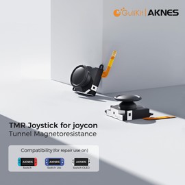 AKNES GuliKit TMR Joysticks Ersatz für Switch OLED/Switch/Switch Lite JoyCon Controller, No Drift Magnetic Stick Ersatzteile für Joycon, mit Reparaturwerkzeug, 4 Farben Joystick Kappen - 1 Paar