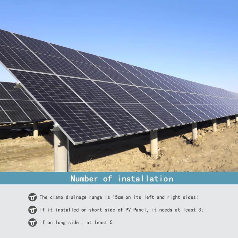 Drainage Clips for Solar Panels - Self-Cleaning Polycarbonate Water Guide