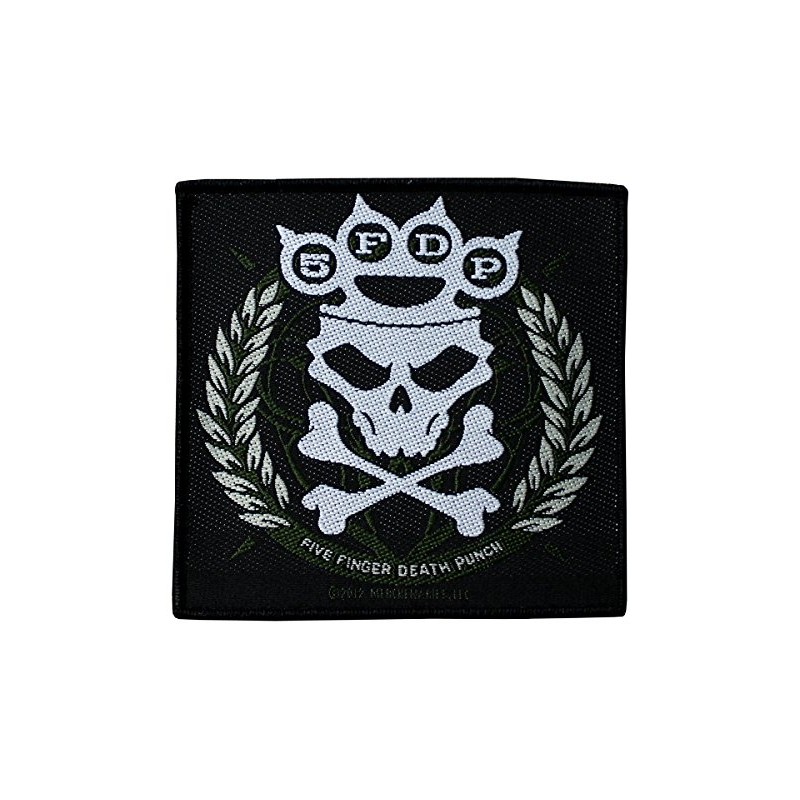 FIVE FINGER DEATH PUNCH KNUCKLE Woven CROWN Sew-On Patch 10