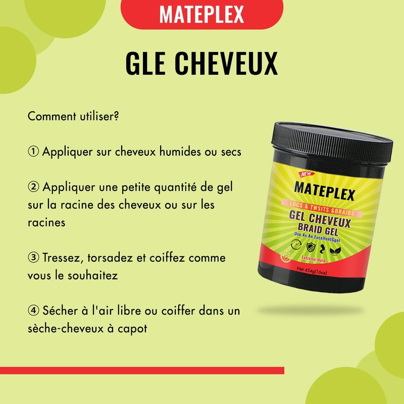 Mateplex Gel & Gele für lockiges Haar – langer Halt,