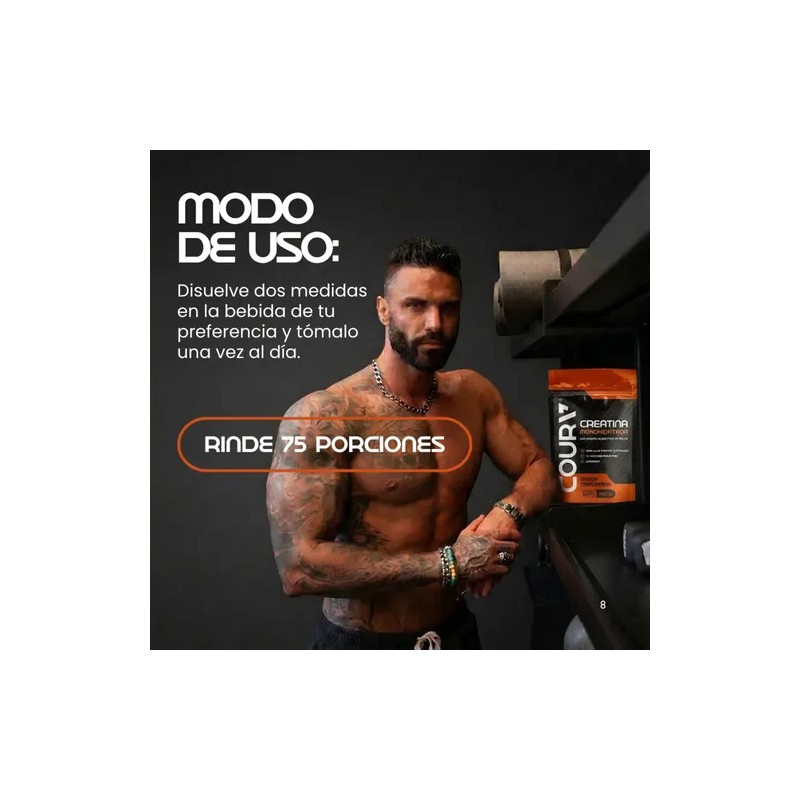 Coura Creatina Monohidratada 450 Porciones Magnesio Potasio Calcio Hierro Fósforo