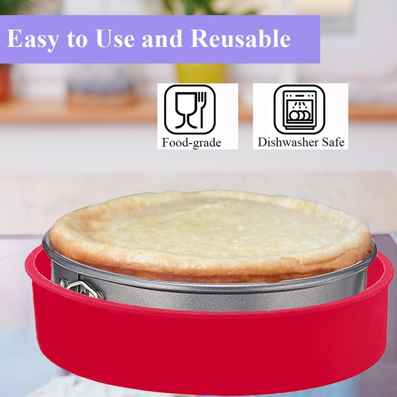 GBYAN Silicone Springform Cheesecake Pan Protector for 9'',9.5'' Round Springform