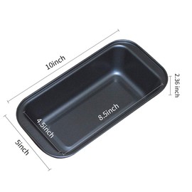 Nonstick Loaf Pan,8.5 x 4.5 Inch Carbon Steel Toast Pan for Baking Bread with Oven, Gray set of 2