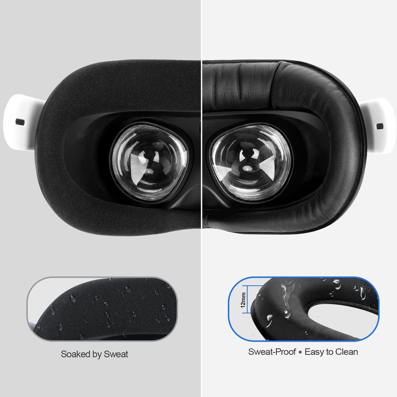 SUPERUS Face Cover Pad & Glasses Spacer Compatible with Oculus/Meta