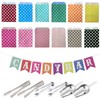 PIKABOOM Candy Bar Accessory Set - 107-Piece Candy Bar Bags, Shovels, Tongs and Garland - Perfect for Weddings and Parties - High Quality Candy Bar Decoration and Tongs Candy Bar Set