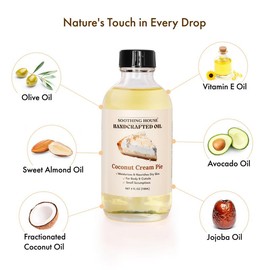 Soothing House Vanilla Dream Trio Bundle - Gourmand Body Oil Set with Coconut Cream Pie Pistachio Vanilla Caramel & Vanilla Ice Cream Cone Scents 4 Fl oz