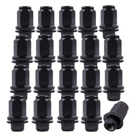 14x1.5mm OEM Style Factory Lug Nuts Set of 20, 7/8 22mm Hex Mag Washer Lug Nuts 1.85 Inch Compatible with Sequoia Landcruiser Tundra Lexus LX Black
