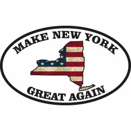 MAKE AMERICA GREAT AGAIN NEW YORK MAGA TRUMP FLAG DECAL STICKER POLITICAL